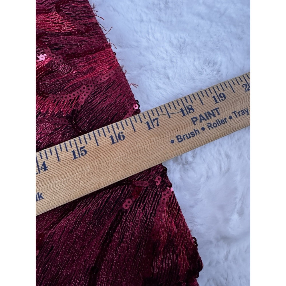 New White House Black Market WHBM Party Red Sequin Embroidered Camisole Size XS - Picture 6 of 10
